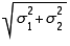 When two independent random samples of sizes   and   have been selected from populations with means   and   and variances   and   , the standard error of the sampling distribution of   the difference between the two sample means, is found by taking the square root of the sum of the two population variances; namely,   .