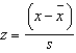 The sample z-score is a measure of relative standing defined by:   . It measures the distance between an observation and the mean in units of the standard deviation.