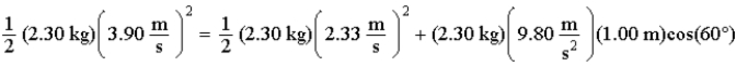 The equation below is the solution to a physics problem:   . The most likely physical situation it describes is A)  a 2.30 kg cart rolling up a 30° incline. B)  a 2.30 kg cart rolling down a 30° incline. C)  a 2.30 kg cart rolling up a 60° incline. D)  a 2.30 kg cart rolling down a 60° incline. E)  a 2.30 kg cart rolling down a 90° incline.