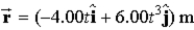 The position of an object is given by   where t is in seconds. At t = 2.0 s, what is the magnitude of the particle's acceleration? A)  0 m/s<sup>2</sup> B)  2.0 m/s<sup>2</sup> C)  17 m/s<sup>2</sup> D)  36 m/s<sup>2</sup> E)  72 m/s<sup>2</sup>