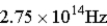 The energy gap for a semiconductor is 1.25 eV. Of the frequencies given below, what is the minimum frequency photon than can move an electron from the valence band to the conduction band? A)    B)    C)    D)    E)   