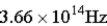 The energy gap for a semiconductor is 1.25 eV. Of the frequencies given below, what is the minimum frequency photon than can move an electron from the valence band to the conduction band? A)    B)    C)    D)    E)   