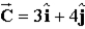 A vector,   , when added to the vector   yields a resultant vector which is in the positive y direction and has a magnitude equal to that of   . What is the magnitude of   ? A)  3.2 B)  6.3 C)  9.5 D)  18 E)  5