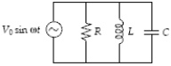 The impedance of the parallel RLC circuit shown is given by   A)    B)    C)    D)    E)   