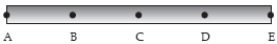 A metal rod of length L in a region of space where a constant magnetic field points into the page rotates about an axis through its center at constant angular velocity ω. The ends, A and E, make contact with a split ring that connects to an external circuit. The current in the external circuit of resistance R has magnitude   A)  0. B)    . C)    . D)    . E)    .