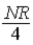 <strong>A circuit consists of N resistors, all of resistance R, connected as shown below. A potential difference V is applied to the circuit. The equivalent resistance of the circuit is  </strong> A)   . B) R. C)   . D) NR. E) 4NR. <div style=padding-top: 35px> 