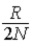 <strong>A circuit consists of N resistors, all of resistance R, connected as shown below. A potential difference V is applied to the circuit. The equivalent resistance of the circuit is  </strong> A)   . B)   . C) R. D) NR. E) 2NR. <div style=padding-top: 35px> 