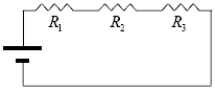 The circuit below shows three resistors in series. R<sub>3</sub> > R<sub>2</sub> > R<sub>1</sub>. The resistors are all made of the same wire with the same diameter but have different lengths. Rank the magnitudes of the electric fields in the resistors from least to greatest.   A)  E<sub>3</sub> < E<sub>2</sub> < E<sub>1</sub>. B)  E<sub>2</sub> < E<sub>1</sub> = E<sub>3</sub>. C)  E<sub>1</sub> = E<sub>2</sub> = E<sub>3</sub>. D)  E<sub>1</sub> = E<sub>3</sub> < E<sub>2</sub>. E)  E<sub>1</sub> < E<sub>2</sub> < E<sub>3</sub>.
