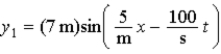 Two harmonic waves are described by     What is the phase (in rad)  of the resultant wave when x = t = 0? A)  3 B)  0 C)  2 D)  1 E)  4