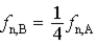 Two identical strings have the same length and same mass per unit length. String B is stretched with four times as great a tension as that applied to string A. Which statement is correct for all n harmonics on the two strings, n = 1, 2, 3...? A)    . B)    . C)    . D)  f<sub>n,B</sub> = 2f<sub>n,A</sub>. E)  f<sub>n,B</sub> = 4f<sub>n,A</sub>.