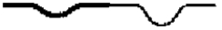 Two ropes are spliced together as shown.   A short time after the incident pulse shown in the diagram reaches the splice, the rope's appearance will be that in A)    B)    C)    D)    E)   