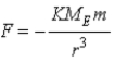Suppose the gravitational force of the Earth on a body was   . What escape velocity v<sub>e</sub> would a body need to escape the gravitational field of the Earth? A)    . B)    . C)    . D)    . E)    .