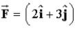 A particle located at the position vector   m has a force   N acting on it. The torque about the origin is A)  (1   ) N⋅m B)  (5   ) N⋅m C)  (−1   ) N⋅m D)  (−5   ) N⋅m E)  (2   + 3   ) N⋅m
