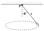 A pendulum bob of mass m is set into motion in a circular path in a horizontal plane as shown in the figure. The square of the angular momentum of the bob about the vertical axis through the point P is   A)  m<sup>2</sup> gl<sup>3</sup> sin<sup>4</sup> θ/cos θ B)  m<sup>2</sup> gl<sup>3</sup> sin<sup>3</sup> θ/cos θ C)  m<sup>2</sup> gl<sup>3</sup> sin<sup>2</sup> θ/cos θ D)  m<sup>2</sup> gl<sup>3</sup> sin θ/cos θ E)  m<sup>2</sup> gl<sup>3</sup> sin<sup>2</sup> θ