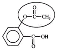 Aspirin is an effective and widely used pain reliever. Identify the functional group circled.   A) Aldehyde B) Ketone C) Ester D) Carboxylic acid E) Carbonyl