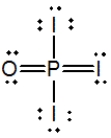 Phosphoryl iodide is used in the preparation of organophosphorus derivatives and phosphate esters. Select the Lewis structure for POI<sub>3</sub> that minimizes formal charges. A)    B)    C)    D)    E)   