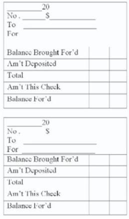 The Swell Co. had a beginning checkbook balance of $1,792.15. Record the following in the check stubs provided: 200x A. Oct. 17 check number 162 payable to Ray Co. for $282.88 for supplies B. $700.50 deposit Oct. 19 (record deposit on second check stub) C. Oct. 25 check number 163 payable to Flynn Co. for $382.41 for insurance