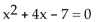 Use ZERO (or ROOT) to find the solutions to the equation. Round to two decimal places. -  A) x = 1.32, -5.32 B) x = 1.5, -5.46 C) x = 1.18, -5.14 D) x = 1.5, -5.14
