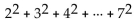 Express the sum using summation notation. -  A)    B)    C)    D)   