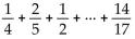 Express the sum using summation notation. -  A)    B)    C)    D)   
