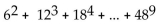 Express the sum using summation notation. -  A)    B)    C)    D)   