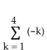 Find the sum of the sequence. -  A) -10 B) -4 C) -3 D) -12
