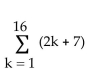 Find the sum of the sequence. -  A) 384 B) 53 C) 272 D) 400