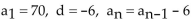 Find the first term, the common difference, and give a recursive formula for the arithmetic sequence. -8th term is 28; 13th term is -2 A)    B)    C)    D)   