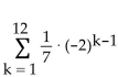 Use a graphing utility to find the sum of the geometric sequence. Round answer to two decimal places, if necessary. -  A) -195 B) -195.29 C) -194 D) -195.86