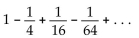 Determine whether the infinite geometric series converges or diverges. If it converges, find its sum. -  A) Converges;   B) Converges;   C) Converges;   D) Diverges