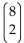 Evaluate the expression. -  A) 28 B) 8 C) 0 D) 1