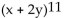 Use the Binomial Theorem to find the indicated coefficient or term. -The 7th term in the expansion of   A)    B)    C)    D)   