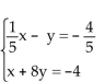 Solve the system of equations by substitution. -  A) x = -4, y = 0; (-4, 0)  B) x = 4, y = 0; (4, 0)  C) x = 0, y = -4; (0, -4)  D) x = 0, y = 4; (0, 4) 