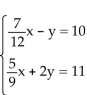 Solve the system of equations by elimination. -  A) x = 18,   B) x = 16,   C) x = -18,   D) x = -16,  