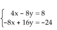 Solve the system of equations. If the system has no solution, say that it is inconsistent. -  A) x = 4, y = 8; (4, 8)  B)    C) x = 2, y = 3; (2, 3)  D) inconsistent
