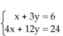 Solve the system of equations. If the system has no solution, say that it is inconsistent. -  A)    where x is any real number or   where x is any real number} B) x = 0, y = 0; (0, 0)  C) x = 6, y = 0; (6, 0)  D) inconsistent