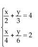 Solve the system of equations. If the system has no solution, say that it is inconsistent. -  A)    where x is any real number or   , where x is any real number} B) x = -1,   C) x = 0, y = 12; (0, 12)  D) inconsistent
