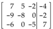 Write the system of equations associated with the augmented matrix. Do not solve. -  A)    B)    C)    D)   