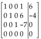 Determine whether the system corresponding to the given augmented matrix is consistent or inconsistent. If it is consistent, give the solution. -  A)    B)    C)    D) inconsistent