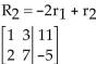 Perform the row operation(s) on the given augmented matrix. -  A)    B)    C)    D)   