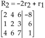 Perform the row operation(s) on the given augmented matrix. -  A)    B)    C)    D)   