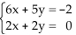 Solve the system of equations using matrices (row operations) . If the system has no solution, say that it is inconsistent. -  A) x = -2, y = 2; (-2, 2)  B) x = 2, y = -2; (2, -2)  C) x = -2, y = -2; (-2, -2)  D) inconsistent
