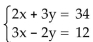 Solve the system of equations using Cramerʹs Rule if it is applicable. If Cramerʹs Rule is not applicable, say so. -  A) x = 8, y = 6; (8, 6)  B) x = 6, y = 8; (6, 8)  C) x = -6, y = 8; (-6, 8)  D) x = -8, y = -6; (-8, -6) 