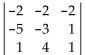 Find the value of the determinant. -  A) 36 B) 40 C) -36 D) 52