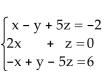 Solve the system of equations using Cramerʹs Rule if it is applicable. If Cramerʹs Rule is not applicable, say so. -  A) not applicable B) x = 0, y = 2, z = 0; (0, 2, 0)  C) x = 5, y = 2, z = 0; (5, 2, 0)  D) x = 0, y = 0, z = 2; (0, 0, 2) 