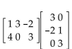 Compute the product. -  A)    B)    C)    D) not defined