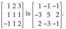 Solve the system using the inverse matrix method. -  The inverse of   A) x = -8, y = 39, z = -22; (-8, 39, -22)  B) x = -17, y = 32, z = 11; (-17, 32, 11)  C) x = 4, y = 36, z = -6; (4, 36, -6)  D) x = 16, y = 63, z = 38; (16, 63, 38) 