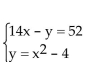 Solve the system of equations using substitution. -  A)    B)    C)    D)   