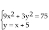 Solve the system of equations using substitution. -  A)    B)    C)    D)   