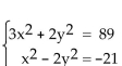 Solve using elimination. -  A)    B)    C)    D)   